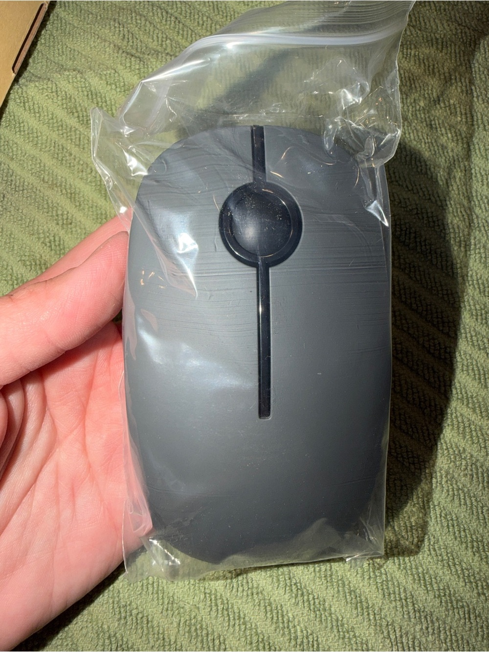 Compact Bluetooth Gray Wireless Computer Mouse - Minimal Design
